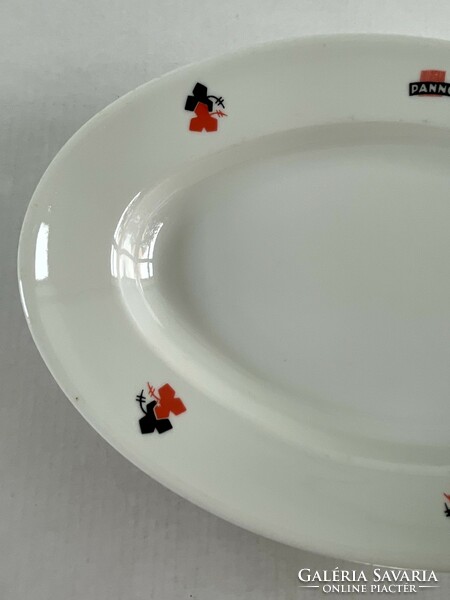 Retro, vintage Great Plains porcelain, pannonian hotel and catering company oval bowl