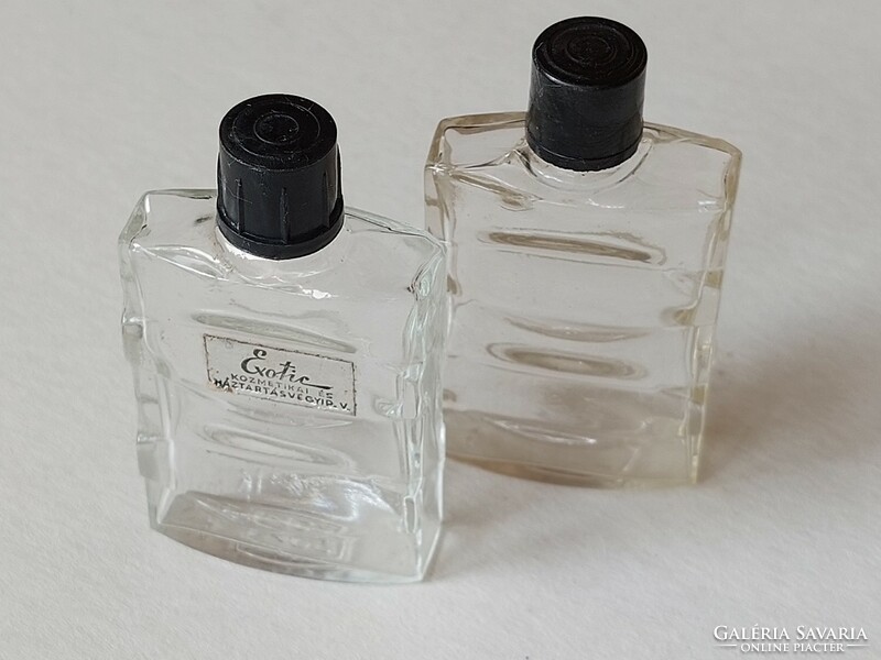 Old perfume glass khv exotic retro cologne bottle 2 pcs