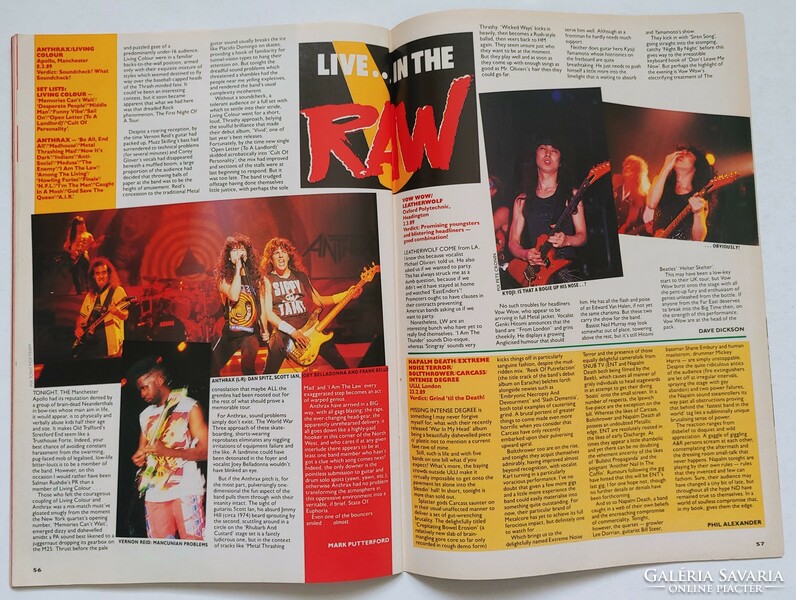 Raw magazin 89/3/22 Cult Tesla Metallica Dream Theater Onslaught Europe Doro Roxx Metal Church