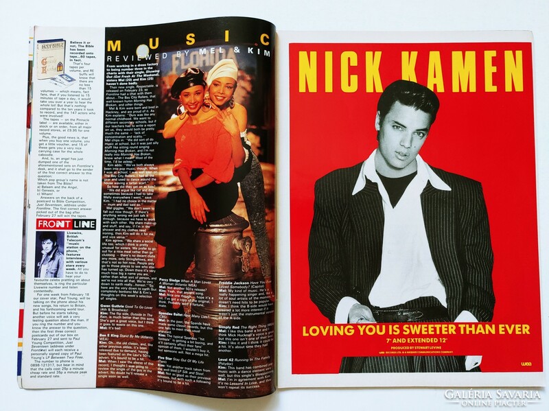 Just Seventeen magazin 87/2/18 Paul Young Nick Kamen James Dean Matthew Broderick Deniece Berry