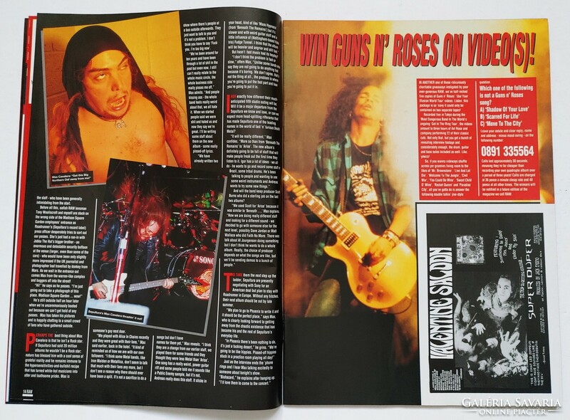 Raw magazin 92/12/23 Ozzy Skid Row Sepultura Stooges Deicide Megadeth Kyuss Bolt-Thrower R Hot Chili