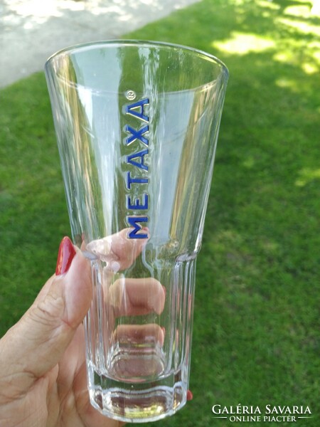 2 thick metaxa glass cups for sale!