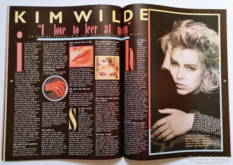 Just Seventeen magazin 87/5/13 Simon Le Bon Duran A-ha poszter Kim Wilde Whitney Houston