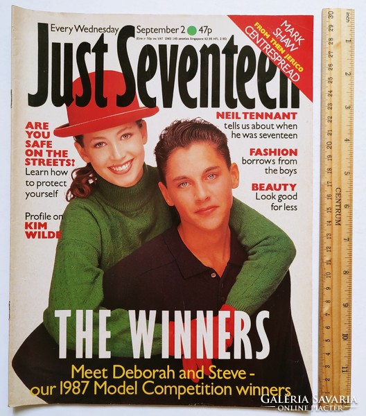 Just Seventeen magazin 87/9/2 Then Jerico Kim Wilde poszterek Pet Shop Boys Brother Beyond Osmond