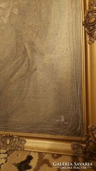 Sonkodi Rita olaj vászon festmény Szent Gellért 40cmx50cm