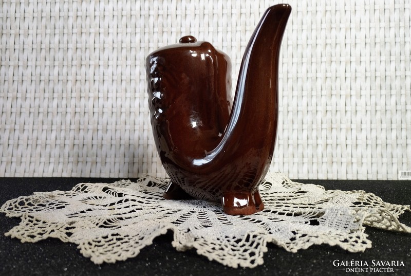 Bulgarian ceramic liquor horn