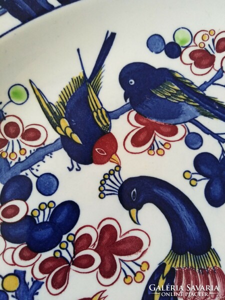 Ceramic decorative plate, centerpiece, decorative element - peacock