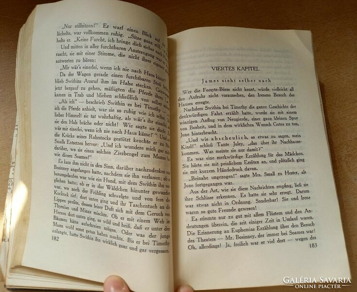 1926 PAUL ZSOLNAY VERLAG -- JOHN GALSWORTHY:DIE FORSYTE SAGA -ART DECO BŐRKÖTÉS! német nyelvű