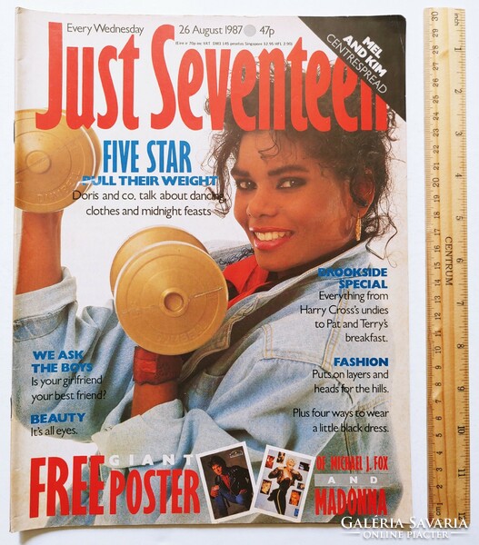 Just Seventeen magazin 87/8/26 Five Star Madonna Michael J Fox Mel Kim Johnny Logan Shirlie H