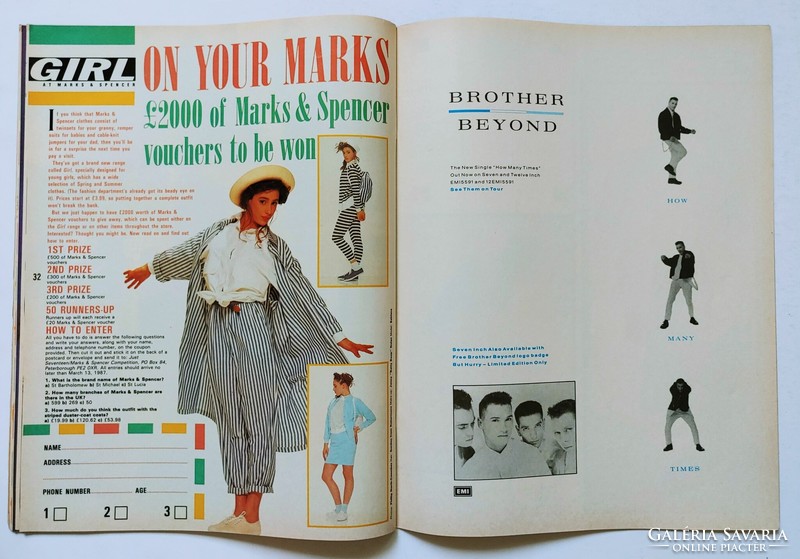 Just seventeen magazine 87/3/4 john taylor (duran duran) morten harket (a-ha) posters beastie boys