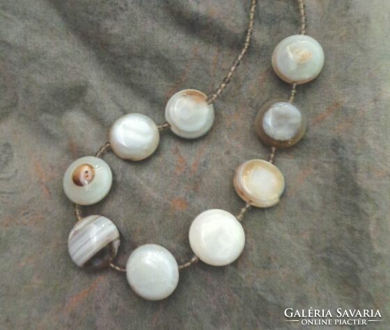 Botswana agate mineral necklace