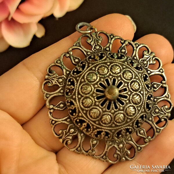 Old silver plated brooch.