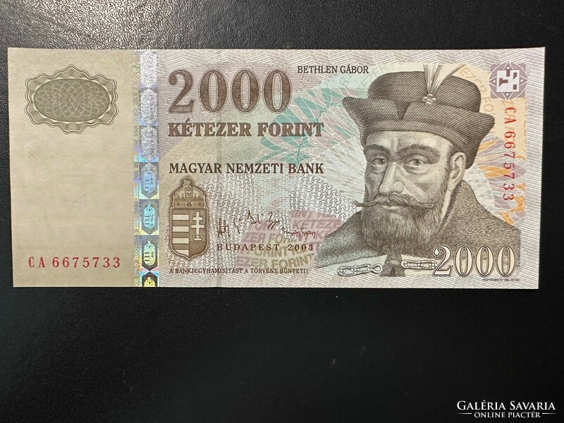 2000 forint  2005.  "CA".   Ritka!! Tökéletes UNC!!