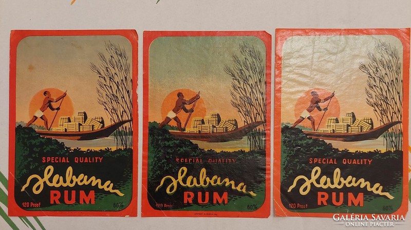 Old rum label, habana rum label (even with free shipping)