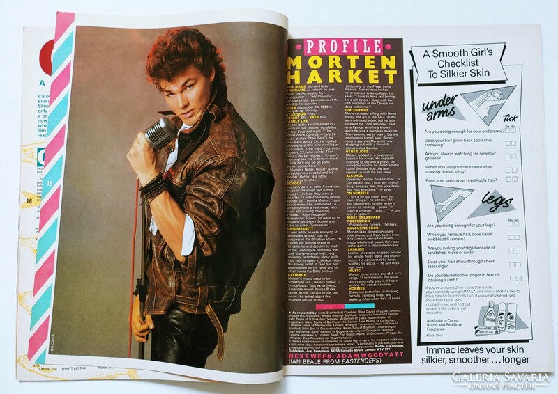 Just Seventeen magazin 87/3/4 John Taylor (Duran Duran) Morten Harket (A-ha) poszterek Beastie Boys