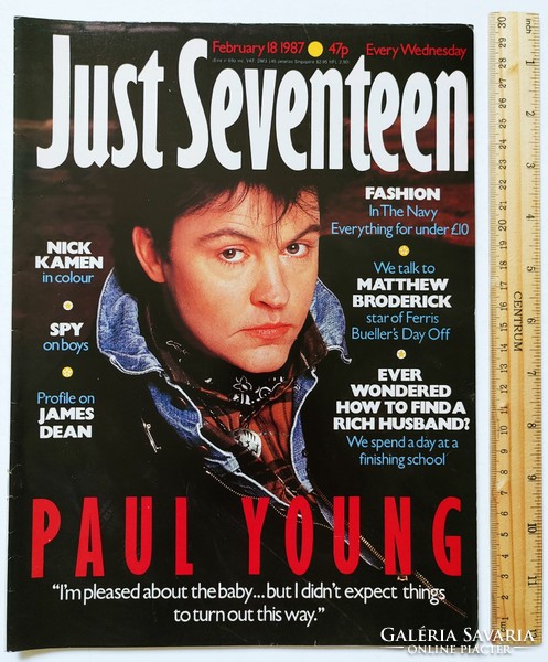 Just seventeen magazine 87/2/18 paul young nick kamen james dean matthew broderick deniece berry