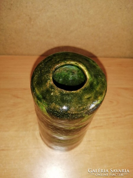 Iparművész kerámia váza - 15 cm magas