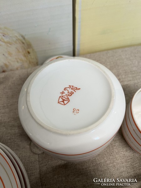 Verbilki Russian antique porcelain tea set k0