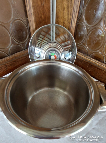 Used pot with small legs (part of Bachmayer Solingen stainless steel cookware set)