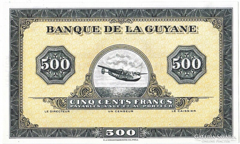 French Guiana 500 French Guiana Francs 1942 replica