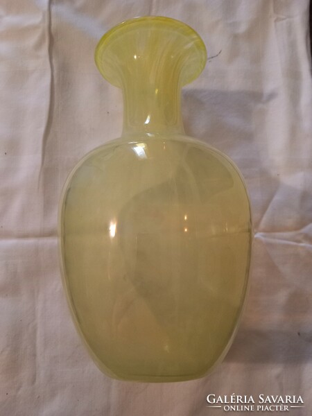 Beautiful neon green, uranium green glass vase