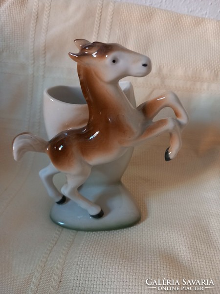 German porcelain with horse vase, flawless