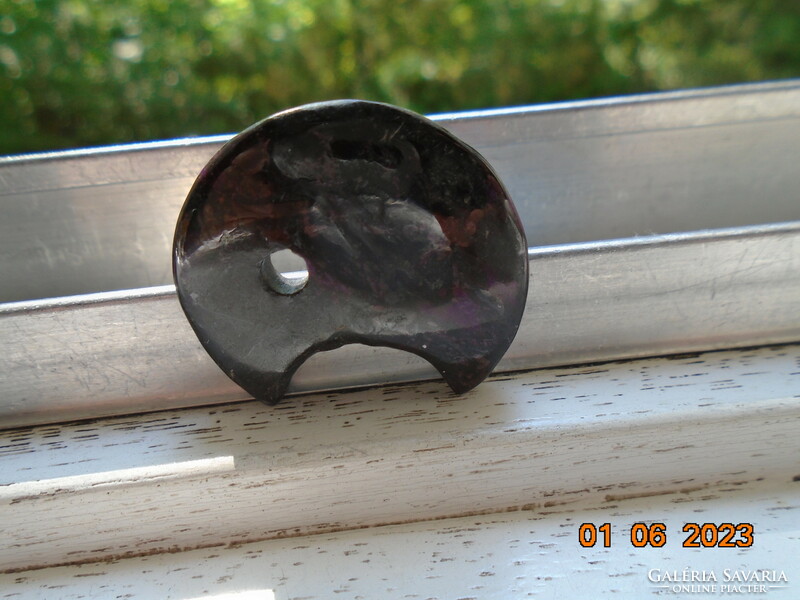 Sugilite moon pendant