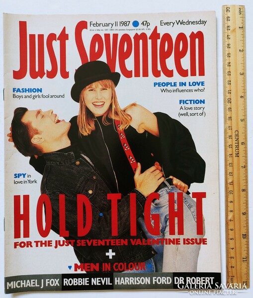 Just Seventeen magazin 87/2/11 Michael J Fox Dr Robert Blow Monkeys Harrison Ford Robbie Nevil