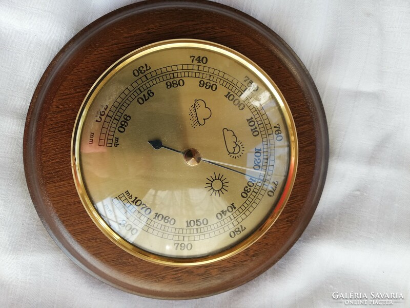 Barometer in a wooden frame