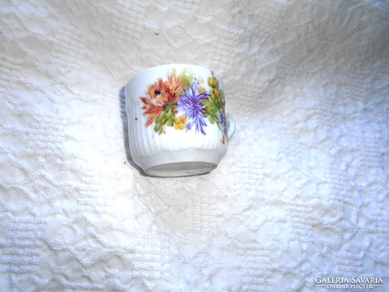 Antik porcelán  virág mintás csésze -