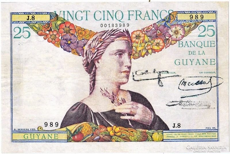 Francia Guyana  25 Francia guyanai frank 1933 REPLIKA