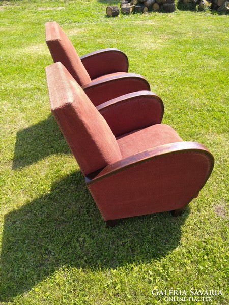 A pair of Art Deco armchairs