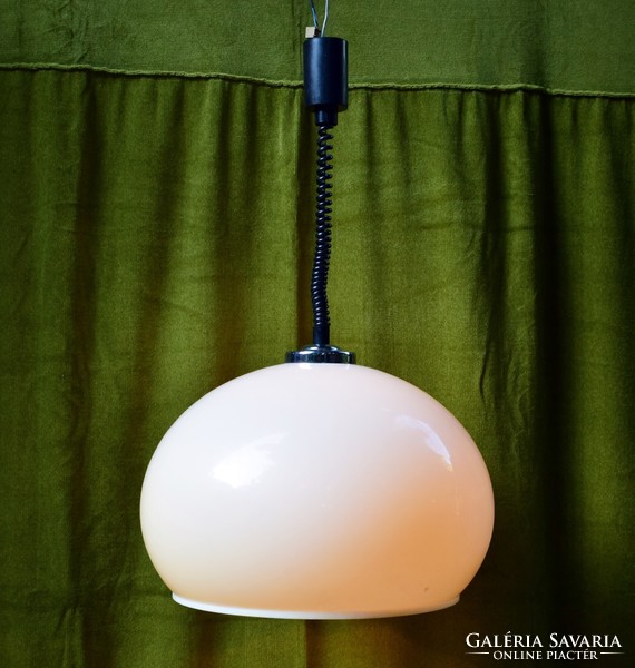 Old ball chandelier, lamp, plastic adjustable height 70s 80s 47 x 33 cm