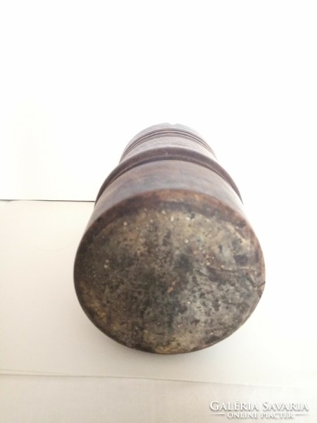 Wooden mortar and pestle