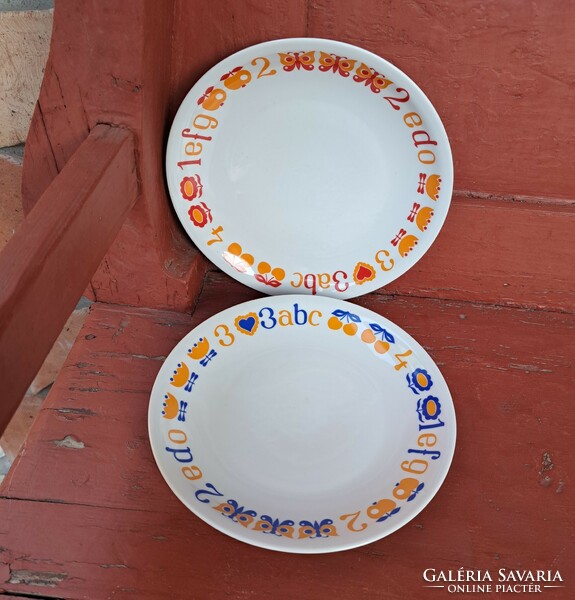 Alföldi porcelain, a rare preschooler's plate with alphabet letters, a beautiful collector's piece of nostalgia