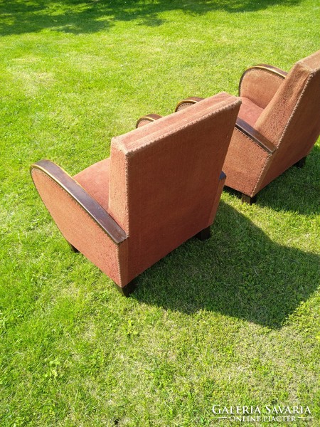 A pair of Art Deco armchairs