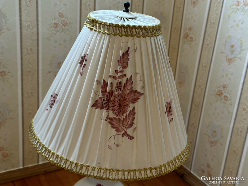 Herendi porcelán asztali lámpa Apponyi mintás