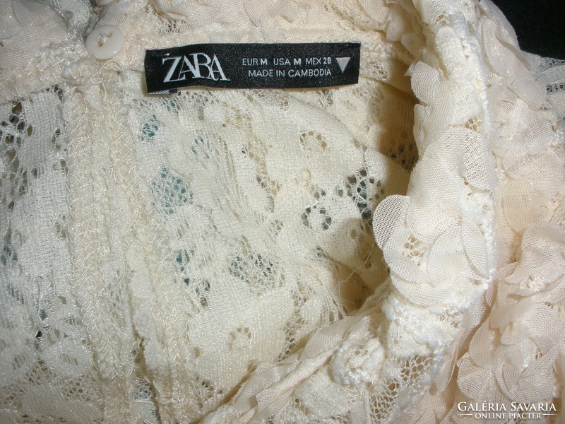 Zara m elastic cream wonderful top