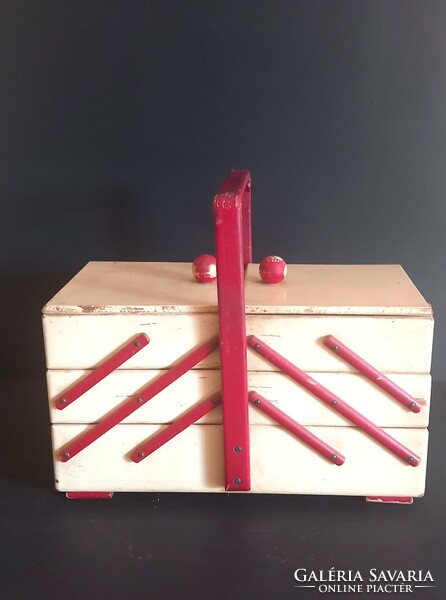 Art deco wooden vintage sewing box negotiable