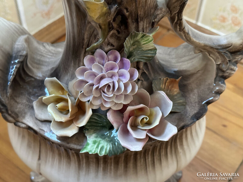 Capodimonte porcelain decorative jug