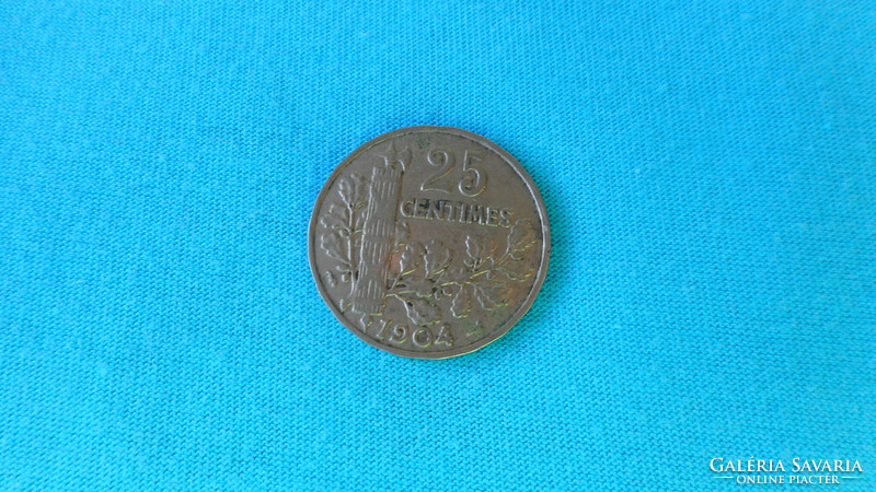 Francia 25 centimes érme