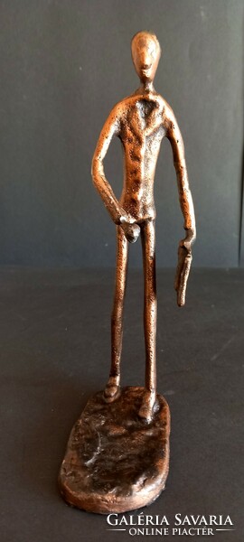Art deco bronzed iron statue negotiable