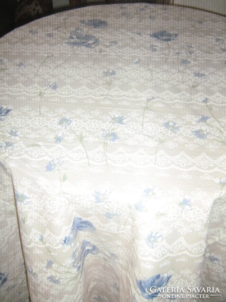 Különleges pasztell rózsaszín kék virágos ágyterítő