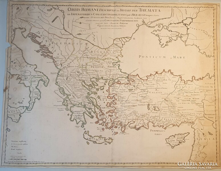 Antik - 1715 - Kelet-Római Birodalom Térkép