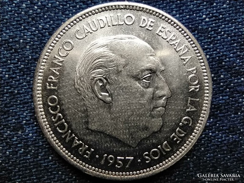 Spain francisco franco (1936-1975) 25 pesetas 1957 1971 aunc (id49509)