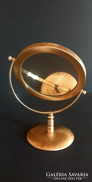 Art-deco copper vanity table mirror magnifying vintage negotiable