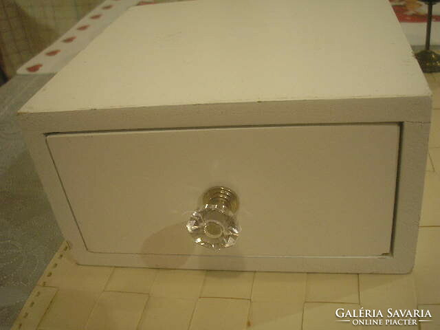 Old wooden chest with drawers, stable, strong material, also for sale as a jewelry holder, size in the picture
