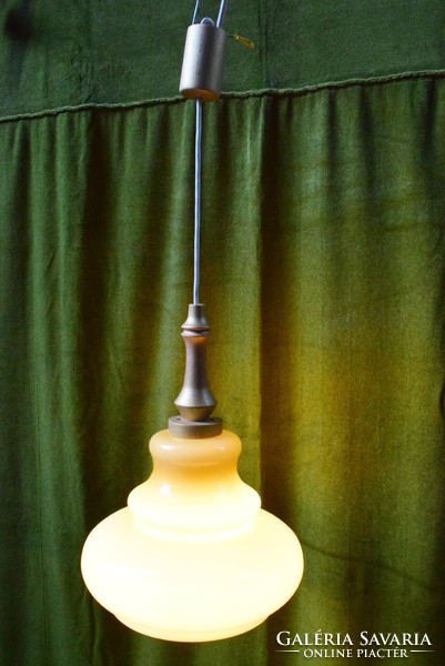 Régi csillár , lámpa , két rétegű üveg búra 70-es 80 -as évek