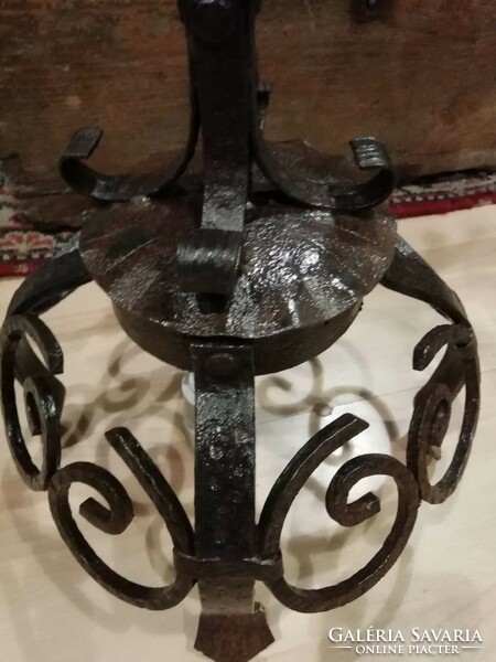 Rustic forged lamps, beautiful patina pieces, mid-20th century or later, vintage lamps