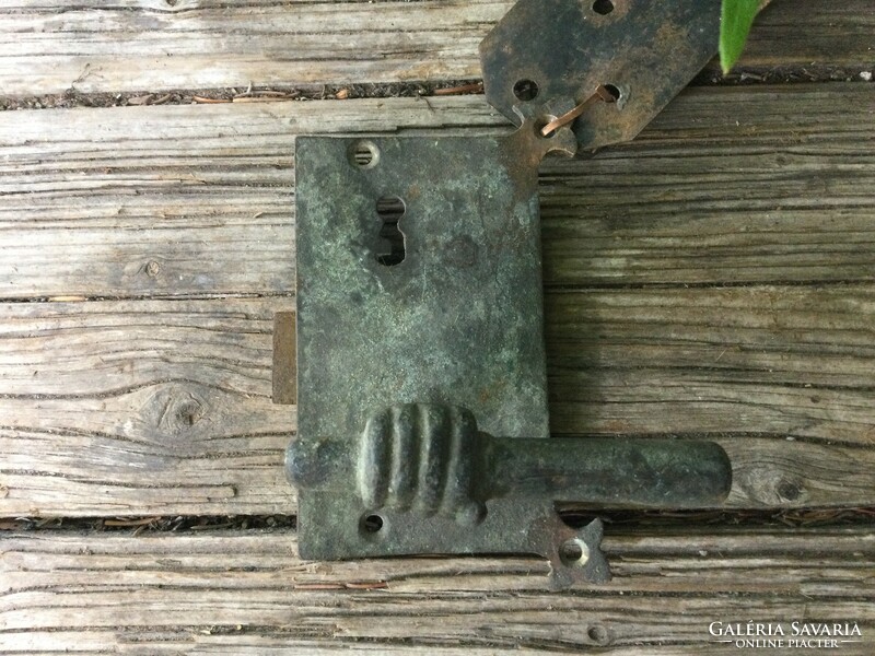 A special, beautiful old lock and handle